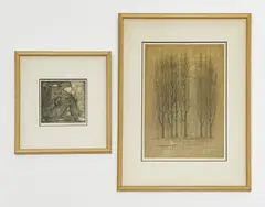 2 Prints by Ryōnosuke Fukui, screenprint in colors, sold Apr 2023