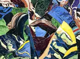 Rompechbezhs by Juan Carlos Lasser, oil on canvas (unstretched), sold Apr 2023