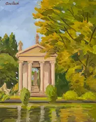 Tempe D' Esculapaio by Vincent Arcilesi, 2009, oil on canvas, sold May 2023