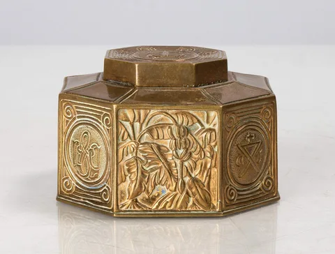 Bookmark Inkwell by Tiffany Studios, 2000, Patinated bronze, sold Sep 2026