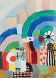 Projet pour le Portugal by Sonia Delaunay, 1937, Gouache, sold Jun 2010