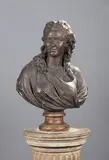 Portrait de fillette en buste (Valérie Pouget) by Julien-Léopold Boilly, Pierre noire, estompe, rehauts de blanc et de sanguine, sold Nov 2008