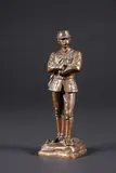 Jusqu'au bout by Charles Anfrie, Epreuve en bronze à patine brune figurant un lieutenant de la première guerre mondiale, sold Apr 2022