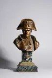 Buste de Napoléon Ier avec une Légion d'Honneur rapportée by Émile Pinedo, Épreuve en bronze à patine brune, sold Apr 2022