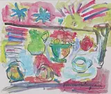 Nature morte by Pierre Ambrogiani, Gouache et pastel sur papier, sold Apr 2022