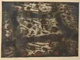Terre d'Istrie 1959 by Zoran Mušič, Eau forte et aquatinte, sold Apr 2022