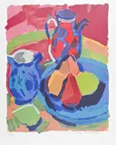Nature morte à la théière by Pierre Ambrogiani, Lithographie signée au crayon en bas à droite et justifiée, sold Apr 2022