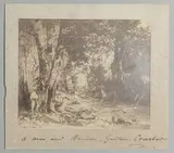 Sans titre by Gustave Courbet, Photographie de son tableau « La remise de chevreuils au ruisseau de Plaisir-Fontaine », a, sold Apr 2022
