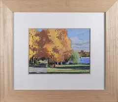 Le parc de la tête d'Or by Pierre de Michelis, Pastel, sold Apr 2022