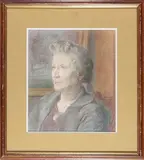 Portrait de femme de trois quarts by Marie-Louise Degabriel, 1963, Pastel, sold Apr 2022
