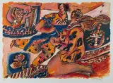 L'Amour sur fond de chant biblique by Théo Tobiasse, Lithographie en couleurs signée et numérotée, sold Dec 2018