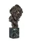 Portrait de Beethoven by Alfredo Pina, Epreuve en bronze à patine brune, sold Apr 2019