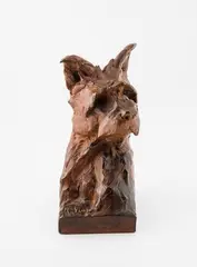 Buste de fox-terrier by Maximilien Louis Fiot, Epreuve d'édition en bronze à patine brune, sold Mar 2019