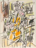 Violoncelliste by Gen Paul, Pastel, sold May 2011