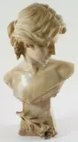 Buste de jeune femme au lys fané by Emilio Fiaschi, Marbre scié, sold Feb 2011
