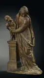 Vierge à l'Enfant à la colonne by Panahy de Rendeux Renier, Terre cuite originale patinée, sold Dec 2010