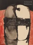 Composition rouge et noire by Pierre Dmitrienko, Aquarelle, sold Dec 2018