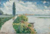 Chemin au bord de la rivière by David Osipovitch Widhopff, Aquarelle et crayon gras, sold Dec 2018
