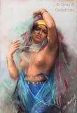 La beauté orientale by Alphons Leopold Mielich, Pastel, sold Nov 2018