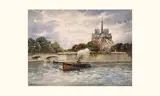 Remorqueurs sur la Seine by Isidore Rosenstock, Aquarelle, sold Nov 2005