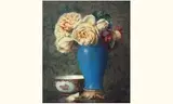 L'opaline bleue by Isidore Rosenstock, Aquarelle, sold Nov 2005