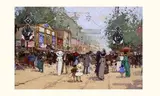 La foire aux pains d'épices by Eugène Galien-Laloue, Gouache, sold Nov 2005