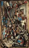 Le désastre by Maria Helena Vieira da Silva, 1943, Gouache sur carton, sold Dec 2011