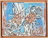 Les Oies by Jean Paul Riopelle, 1989, Collage sur papier lithographique, calque et technique mixte et feutre doré, marouflé sur, sold Dec 2011