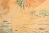 Le paquebot by Léon Spilliaert, 1920, Aquarelle, crayon et encre sur papier, sold Nov 2011