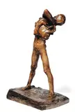 L'homme à l'outre by George Minne, Plâtre patiné brun-jaune, sold Nov 2011