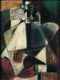 Portrait du médecin militaire, 1914-1915 by Albert Gleizes, Pastel et encre sur papier marouflé sur carton, sold Nov 2011