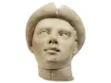 Untitled by Marmorkopf eines Jünglings mit Krempenkappe, marble, sold Dec 2018