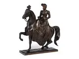 Amazone in Renaissance-kostüm by Antoine-Louis Barye, bronze, offered Jul 2015