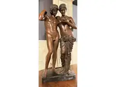 Cupido und Psyche by Bertel Thorvaldsen, bronze, sold Sep 2024
