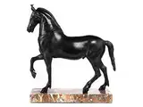Untitled by Seltene Bronzestatue eines Hengstes aus der Quadriga von Herculaneum, bronze, sold Jul 2015