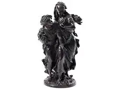 Zwei Bauernmädchen mit Feuerholz by Hippolyte François Moreau, 1832 - 1927, bronze, sold Sep 2017