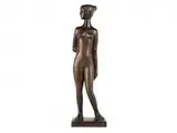 Stehender Mädchenakt by Jos De Decker, bronze, offered Dec 2015