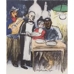 Montmartre 1900 by Kees van Dongen, 1962, color lithograph, sold Jun 2025