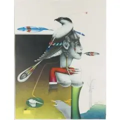 Jagdvogel by Paul Wunderlich, 1985, color lithograph, sold Jun 2025