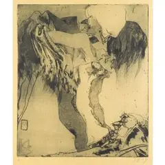 Zu per gynt by Horst Janssen, 1974, drypoint, sold Jun 2025