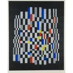 Opus 601 by Adolf Fleischmann, 1967, color screenprint, sold Jun 2025