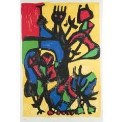 Desault danseurs by Eugène Ionesco, color lithograph, sold Jun 2025