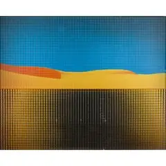 Sahara-edition: station 7 - die plateaus by Heinz Mack, 1972, collage, sold Jun 2025