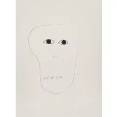 Picasso - africa by Walter De Maria, 1974, lithograph, sold Jun 2025