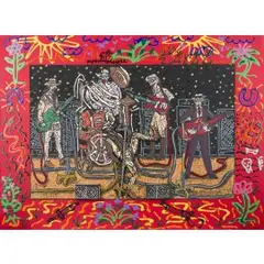 Le concert by Robert Combas, 2002, color screenprint, sold Jun 2025