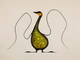 Bird by Benjamin Chee Chee, 1975, acrylic on paper, sold Feb 2018