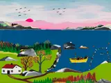 Lower Prospect by Joseph Norris, enamel on board, sold Jan 2018
