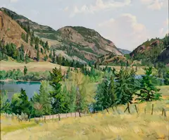 Twin Lake (03762/A85-017) by Isabel Kann, oil on canvas, sold Jul 2018
