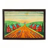 Village Scene by John "Jack" Savitsky, Oil on board, sold Apr 2022