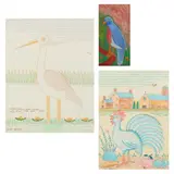 Birds (three paintings) by John "Jack" Savitsky, The first an oil on board, sold Apr 2022